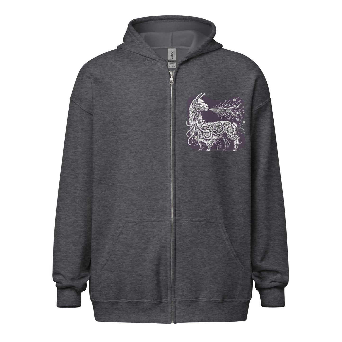 Lorenzo Llama Unisex Zip Up Hoodie