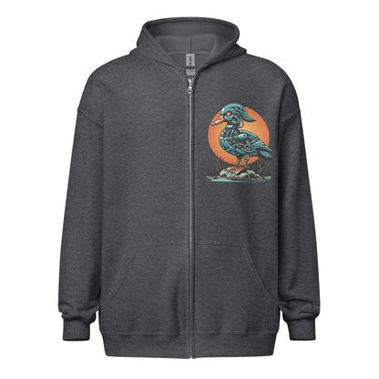 Mabel the Mechanized Mallard Unisex Zip Up Hoodie