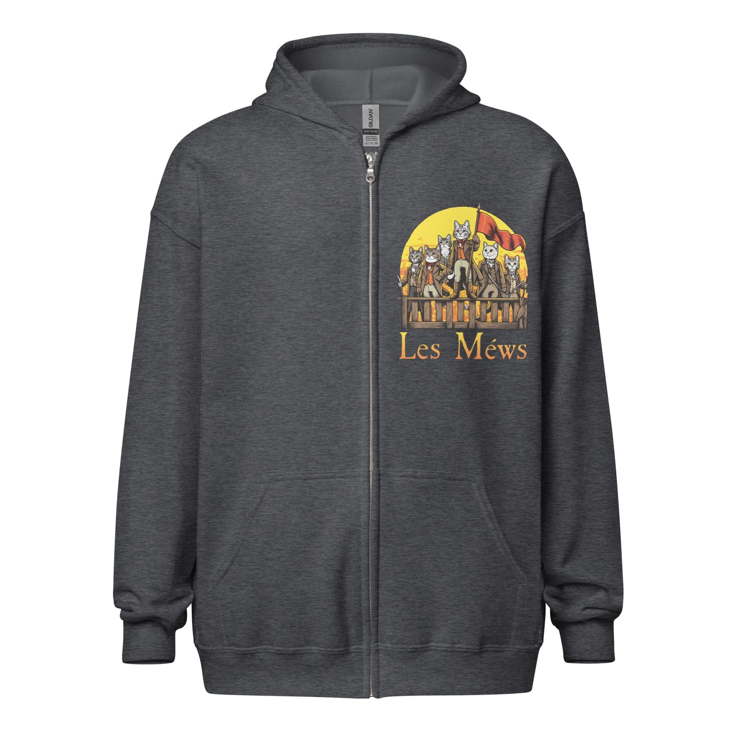 Les Méws Unisex Zip Up Hoodie